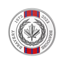 Canada: Medal of Bravery kolorowany 50. rocznica 1 uncja srebra 2022 Proof 