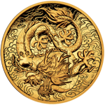 Chinese Myths and Legends: Dragon 2 uncje Złota 2021 Proof High Relief 