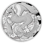 Chinese Myths and Legends: Phoenix 2 uncje Srebra 2022 Proof High Relief