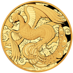 Chinese Myths and Legends: Phoenix 2 uncje Złota 2022 Proof High Relief