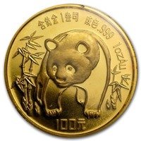 Chińska Panda 1 uncja Złota 1986