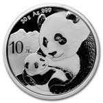 Chińska Panda 30 gramów Srebra 2019
