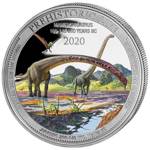 Congo: Prehistoric Life - Mamenchizaur 1 uncja Srebra 2020 Kolorowany