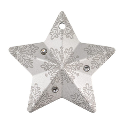 Cook Islands: Holiday Ornament - Snowflake Star 1 uncja Srebra 2023 Silk Ultra High Relief