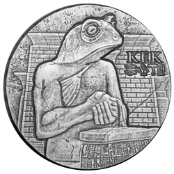 Czad: Egyptian Relic - Kek Frog God 5 uncji Srebra 2022 Antiqued Coin 