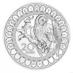 Europe - The wisdom of the Owl 20 Euro Srebro 2021 Proof