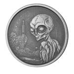 Ghana: Alien 1 uncja Srebra 2021 Antique Coin 
