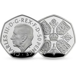 Her Majesty Queen Elizabeth II 50p Srebro 2022 Proof Piedfort Coin