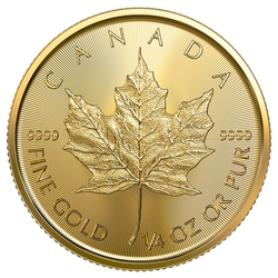 Kanadyjski Liść Klonowy 1/4 uncji Złota 2023