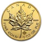 Kanadyjski Liść Klonowy 1 uncja Złota 2013
