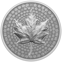 Kanadyjski Liść Klonowy 5 uncji Srebra 2023 Proof Ultra High Relief