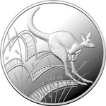 Kangaroo Bounding 1/2 uncji Srebra 2022 Proof 