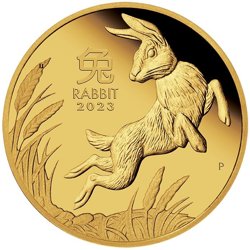 Perth Mint: Lunar III - Rok Królika 1/10 uncji Złota 2023 Proof