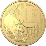 Royal Australian Mint: Lunar- Rok Bawoła 1/4 uncji Złota 2021
