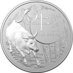 Royal Australian Mint: Lunar- Rok Bawoła 1 uncja Srebra 2021