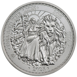 St Helena Una and the Lion 1 uncja Srebra 2023