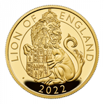 The Royal Tudor Beasts: Lion of England 1 uncja Złota 2022 Proof