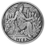 Tuvalu: Bogowie Olimpu - Hera 5 uncji Srebra 2022 Antiqued Coin